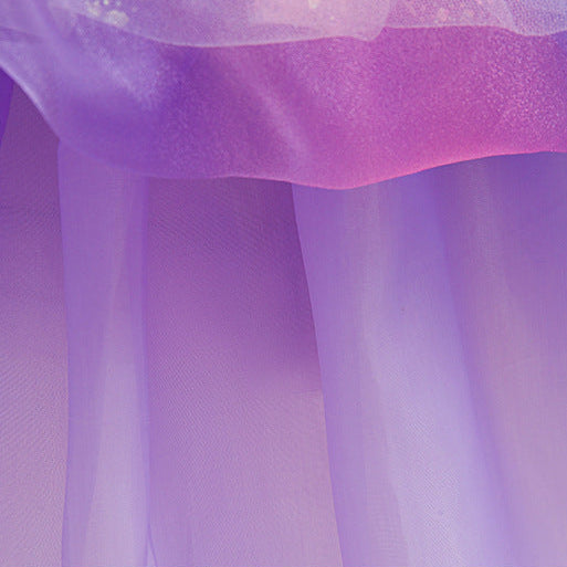 Girls Glinda Costume The Good Witch Musical Cosplay Dress with Crown and Fairy Wand Full Set