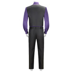 Mens FNAF Costume William Purple Uniform Set with Vest and Hat for Roleplay Events