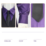 Mens FNAF Costume William Purple Uniform Set with Vest and Hat for Roleplay Events