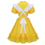 Women FNAF Costume Yellow Chicken Dress with Let's Eat Apron for Cosplay
