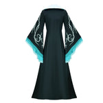 Women Witch Costume Professor Morrible Cosplay Robe with Wide Bell Sleeves
