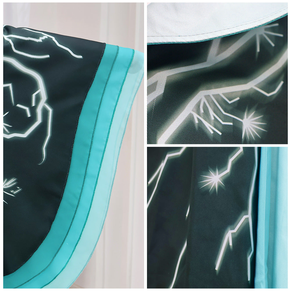 Women Witch Costume Professor Morrible Cosplay Robe with Wide Bell Sleeves