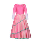 Girls Good Witch Costume Pink Long Sleeve Dress with Fitted Bodice for Themed Party