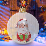 24inch Luminous Inflatable Ball Remote Control Christmas Tree Snowman Santa Ornaments with LED Light