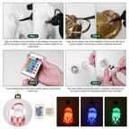 24inch Luminous Inflatable Ball Remote Control Christmas Tree Snowman Santa Ornaments with LED Light