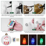 24inch Luminous Inflatable Ball Remote Control Christmas Tree Snowman Santa Ornaments with LED Light