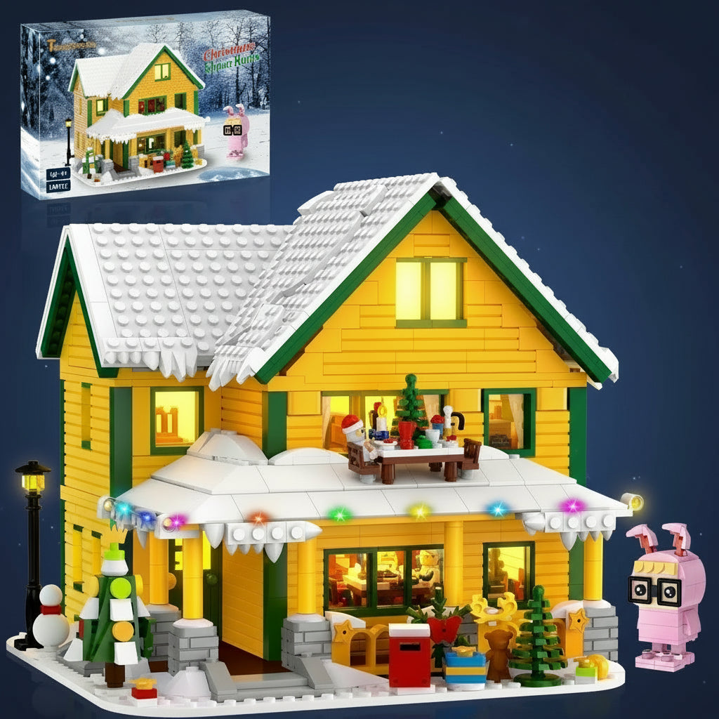 1146Pcs Christmas House Building Blocks with Figures House Building Set LED Light for Family Collection