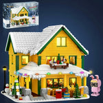 1146Pcs Christmas House Building Blocks with Figures House Building Set LED Light for Family Collection