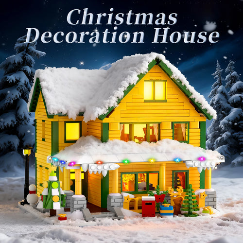 1146Pcs Christmas House Building Blocks with Figures House Building Set LED Light for Family Collection