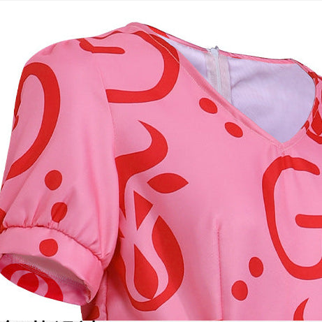 Mommy and Me Pink Dress Flared Party Outfit with Belt and Matching Headband