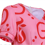 Mommy and Me Pink Dress Flared Party Outfit with Belt and Matching Headband