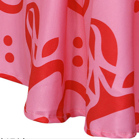 Mommy and Me Pink Dress Flared Party Outfit with Belt and Matching Headband