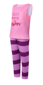 Girls Bunny Costume Pink Vest Striped Pants and Hair Tie for Cosplay Parties