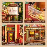 3D Wooden Puzzle DIY Building Set Christmas Music Box with Light Holiday Gift