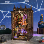 Book Nook Kit 3D DIY Wood Puzzle Twelve Constellations House Set with Light Home Decoration
