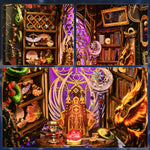 Book Nook Kit 3D DIY Wood Puzzle Twelve Constellations House Set with Light Home Decoration