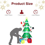 8ft Inflatable Christmas Tree Yard Decoration with Snowman and Santa Outdoor Decorations