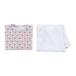 Adult El Costume White Floral Print Top and Pants Outfit for Cosplay Themed Parties