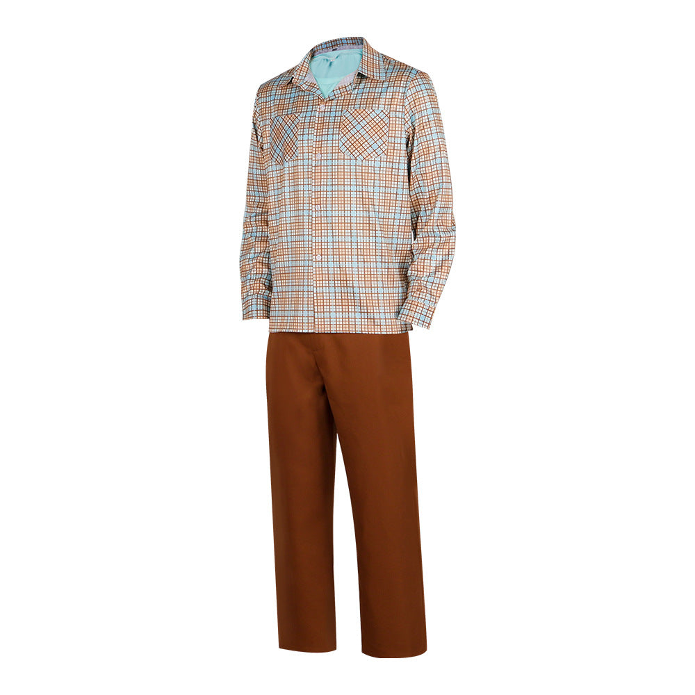 Mens Will Costume Plaid Button-Up Shirt Pants Full Set The Final Season Outfit for Cosplay