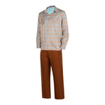 Mens Will Costume Plaid Button-Up Shirt Pants Full Set The Final Season Outfit for Cosplay