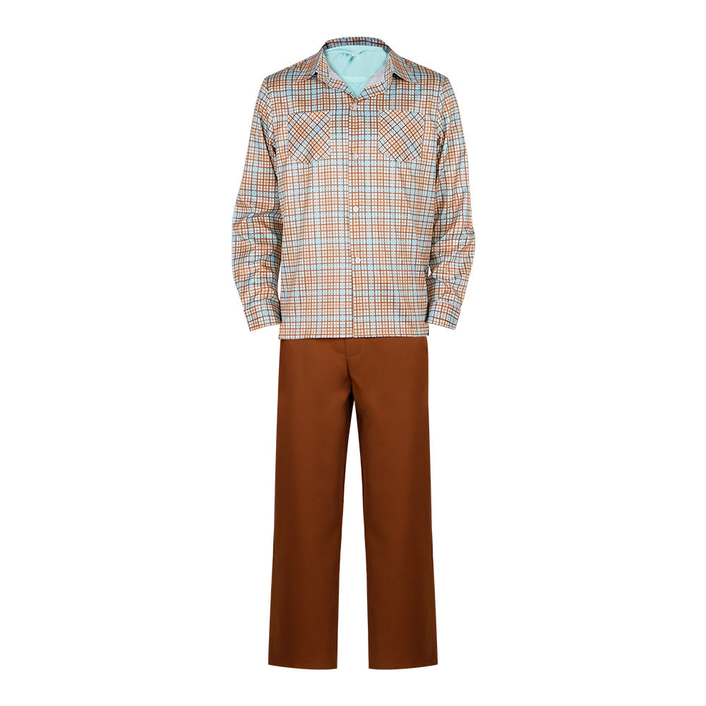 Mens Will Costume Plaid Button-Up Shirt Pants Full Set The Final Season Outfit for Cosplay
