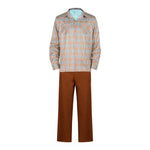 Mens Will Costume Plaid Button-Up Shirt Pants Full Set The Final Season Outfit for Cosplay