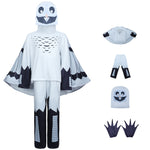 Kids The Owl Costume Forest Survival White Outfit Coat Pants Helmet and Gloves Full Set