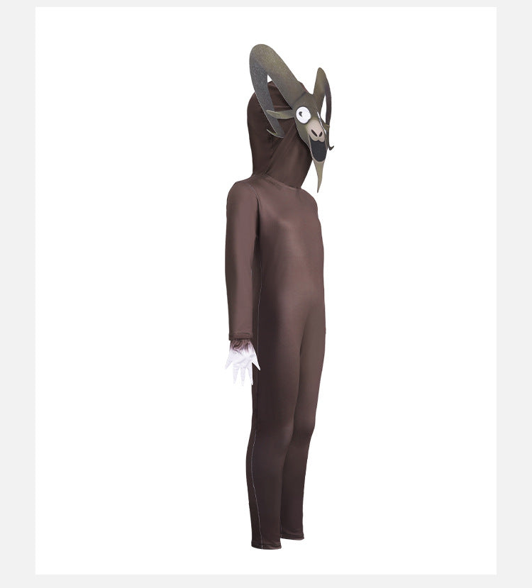 Forest Survival The Ram Costume Kids Jumpsuit Helmet and Gloves 3pcs Suit for Cosplay