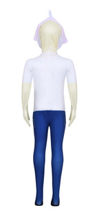 Missing Kid Costume White Jumpsuit and Helmet The Forest Survival Outfit for Game Player