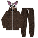Horror Deer Hooded Sweatshirt and Pants Set Game Player Monster Tracksuit with Plus Size