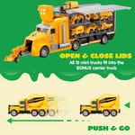 Kids Construction Truck Set Push and Go Cars Transporter Truck with Sounds and Light