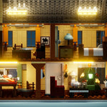 1958pcs Christmas Vacation Village Building Blocks with Light Village Model Buildings Kits Christmas Gift