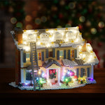 1958pcs Christmas Vacation Village Building Blocks with Light Village Model Buildings Kits Christmas Gift