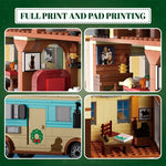 1958pcs Christmas Vacation Village Building Blocks with Light Village Model Buildings Kits Christmas Gift