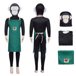 Brainrot Cosplay Outfit Green Money Banana Chimpanzini Jumpsuit Apron and Helmet for Carnival