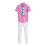 Nick Outfit Pink Shirt Pants Hat and Tie Costume Set for Vacation Cosplay