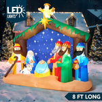 Christmas Inflatables Nativity Scene with Angels Light Inflatables Toys Set Outdoor Indoor Decoration