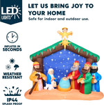 Christmas Inflatables Nativity Scene with Angels Light Inflatables Toys Set Outdoor Indoor Decoration