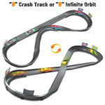 Kids Crash Racing Track Set with 4 Rechargeable Crash Car DIY Race Car Holiday Gifts