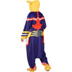 Adult Might Pajamas Blue Soft Fleece Jumpsuit Cozy Anime Loungewear Cosplay Costume