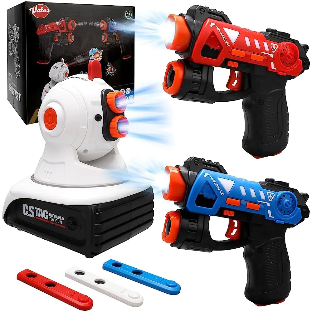 Infrared Laser Tag Set with Projector 2 Player Infrared Guns Family Activity Toy Shooting Game