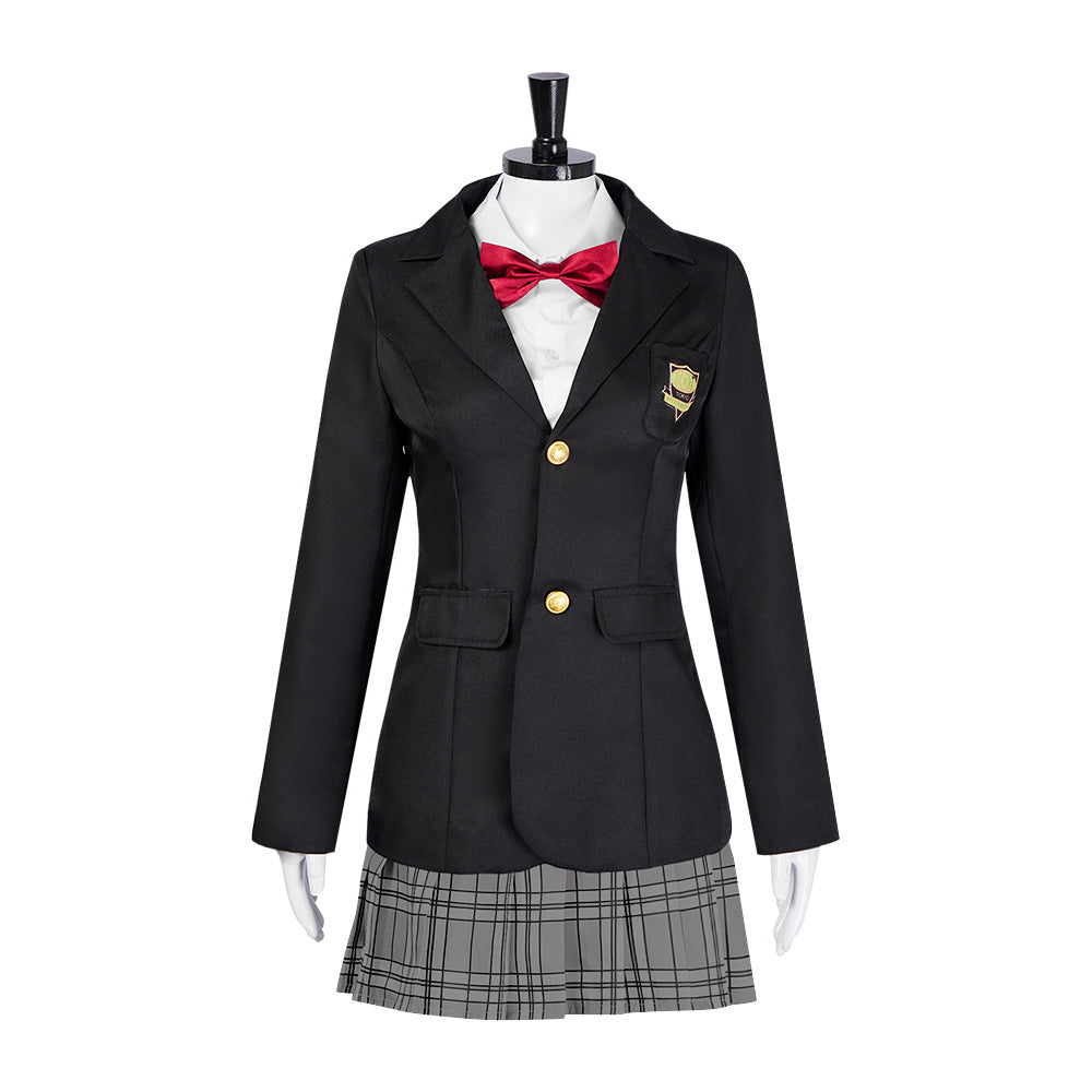 Adult Gogo Yubari Costume Black Bloody Affair Killer Uniform Tops Shirt and Skirt Set for Cosplay