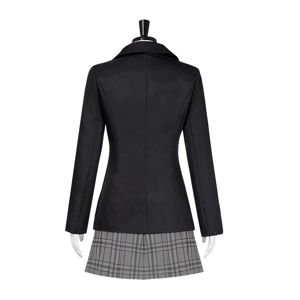 Adult Gogo Yubari Costume Black Bloody Affair Killer Uniform Tops Shirt and Skirt Set for Cosplay