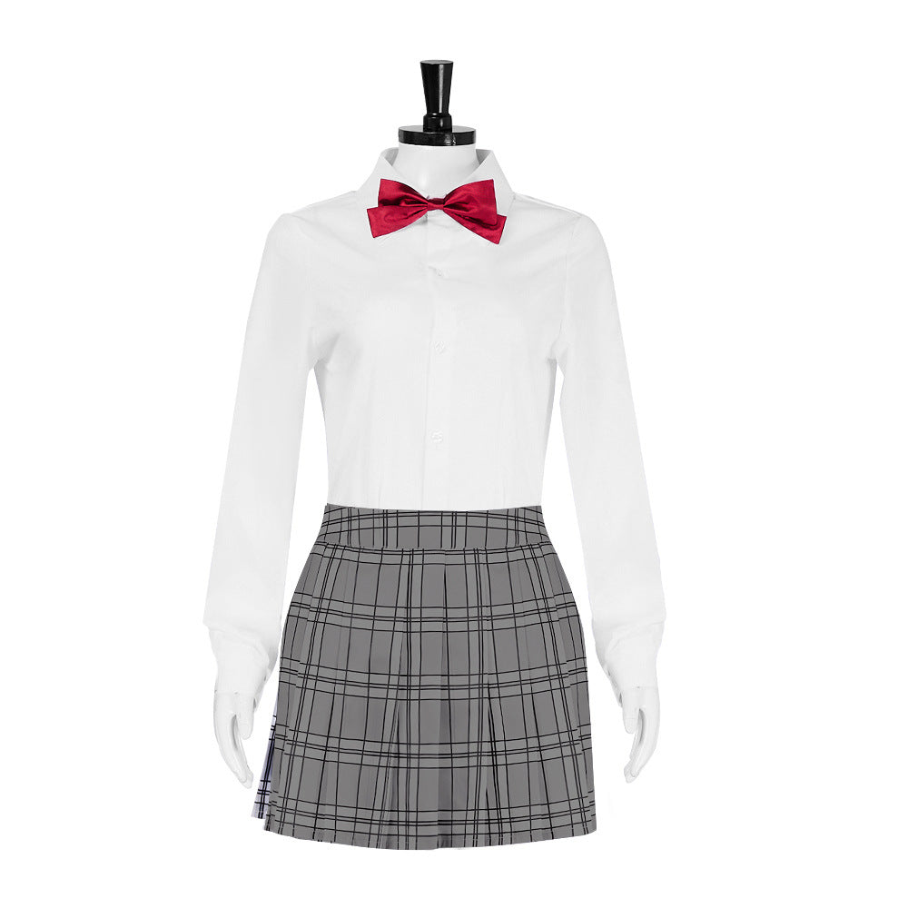 Adult Gogo Yubari Costume Black Bloody Affair Killer Uniform Tops Shirt and Skirt Set for Cosplay