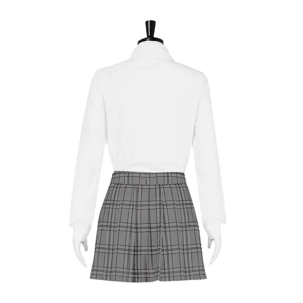 Adult Gogo Yubari Costume Black Bloody Affair Killer Uniform Tops Shirt and Skirt Set for Cosplay
