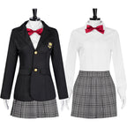 Adult Gogo Yubari Costume Black Bloody Affair Killer Uniform Tops Shirt and Skirt Set for Cosplay