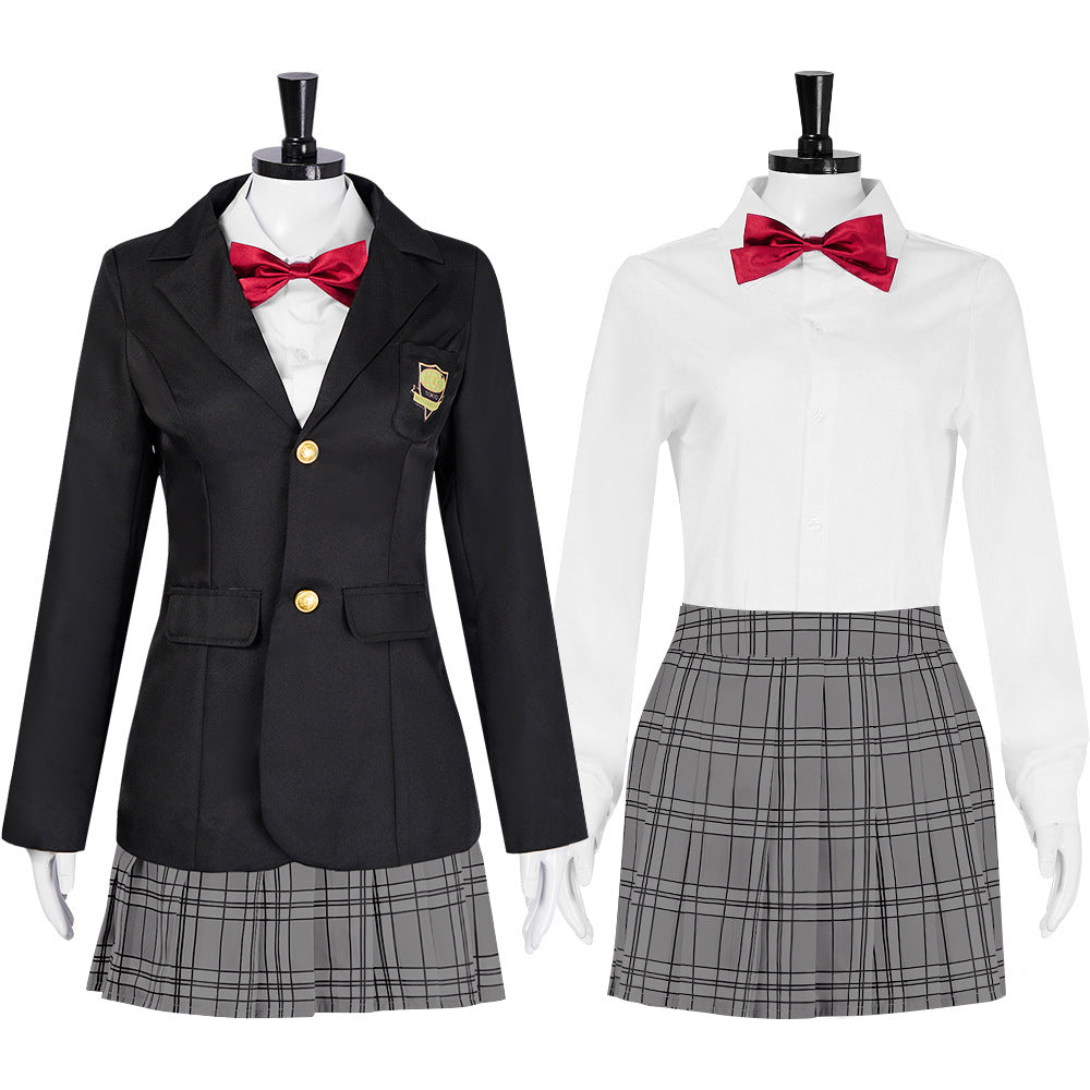 Adult Gogo Yubari Costume Black Bloody Affair Killer Uniform Tops Shirt and Skirt Set for Cosplay
