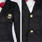 Adult Gogo Yubari Costume Black Bloody Affair Killer Uniform Tops Shirt and Skirt Set for Cosplay