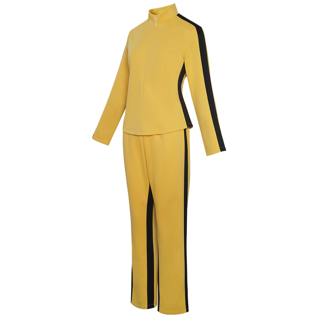 Women Beatrix Costume Yellow Bloody Affair The Bride Outfit Jacket and Pants Suit for Cosplay Themed Party