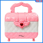 Kids Makeup Set Washable Safe Set Multi-Layer Pink Foldable Storage Box Holiday Gift